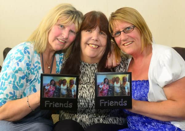 Julie Smith (left) with Pam Swithenbank and June Stanley.They are holding a charity night for Macmillan in memory their childhood friend Angela Ward. They were friends with Angela for more than 45 years. (D522A319)