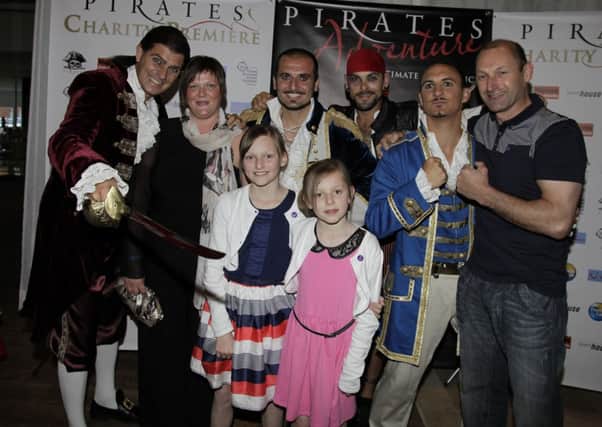 FAMILY FUN: Julia, Lucie, Laura and Andrew Whitworth at the Pirate Adventure Show.