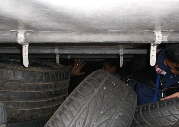 Illegal immigrants discovered by Border Force officials in a van in Calais heading for Dewsbury