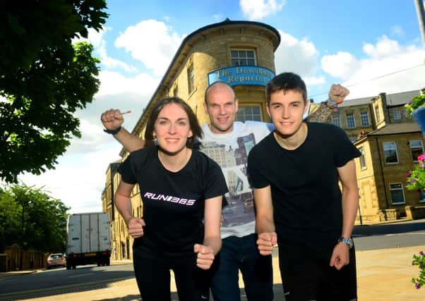 CHARITY CHALLENGE Georgina Morris, Russ Cowling and Jamie Presland are running the Leeds 10k in aid of the Reporter Series Fund. (D522B327)