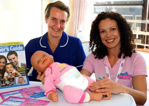 MUMS MATTER Auntie Pams volunteer Jenny Heeley and midwife Faye Wells are part of a team helping new mums to breastfeed. (D620A327)
