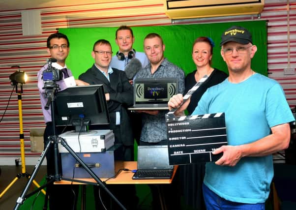 A group of volunteers have set up Dewsbury TV - a new internet tv channel serving Dewsbury and the surrounding area. Simon Reid, Shaun Maddox, Rob Sanderson, Ash Smart, Ana Sede and Keith Merrick. (D577A328)