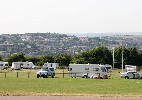 CLEAN UP Travellers had taken over playing fields used by Shaw Cross Sharks.