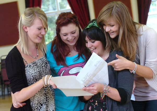 Mirfield Free Grammar students receive their results last year.