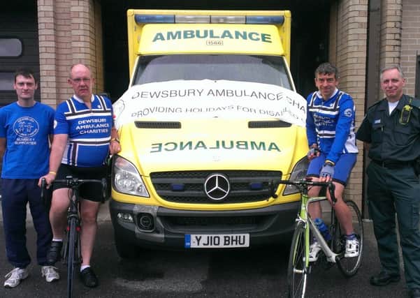 Members of Dewsbury Ambulance Charity are cycling to Bridlington to raise money.