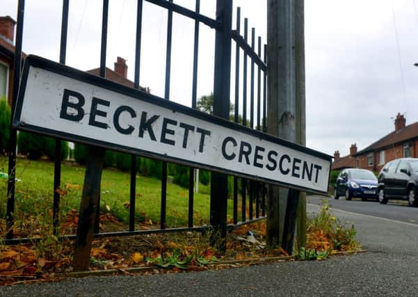 Armed police found a gun in a garden at Beckett Crescent, Dewsbury Moor, this morning. (D532A338)