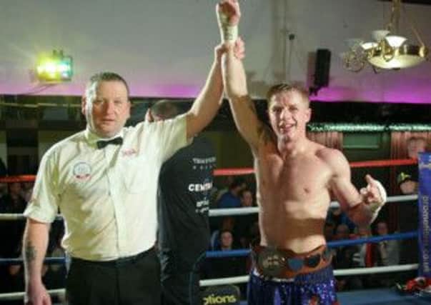 Gary Sykes had his arm raised for the 25th time as a professional