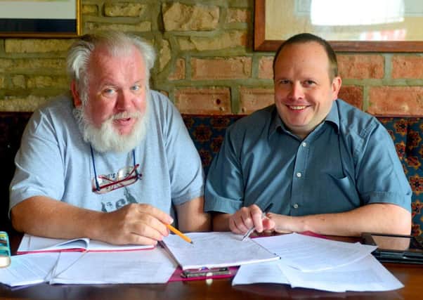 Jim Saville and David Lindsay are setting up a poetry club competition at the Commercial Pub in Cleckheaton. (D522C331)