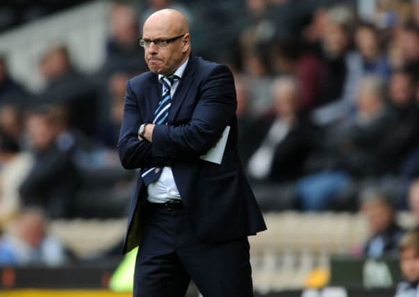 Brian McDermott, looking angry on the sidelines at Derby.