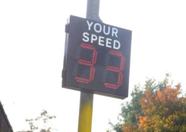 SLOW DOWN The speed indication device on Syke Lane. (d613a341)