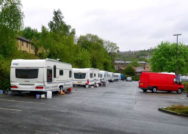 PROBLEM SITE Travellers in the Cliffe Street car park earlier this year. (D531E320)