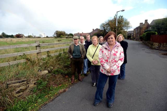 Campaigners at the development site