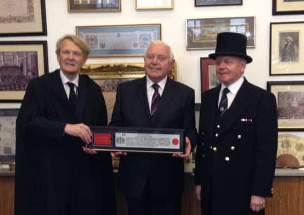 Peter McVeigh is awarded the Freedom of London
