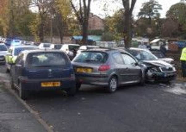 Three cars were involved in a collision on Moorlands Road, Dewsbury
