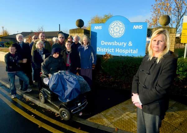 HIDDEN COST Coun Karen Rowling and campaigners have hit out at hospital bosses. (D532B347)