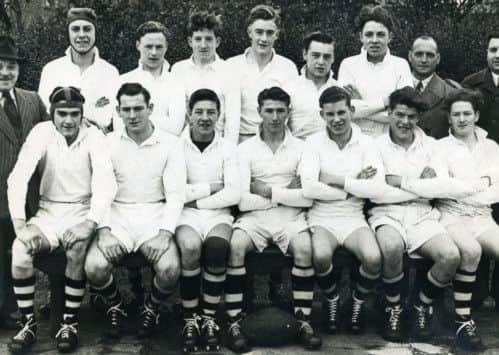 A picture of Batley and Dewsbury Boys under 18 rugby team in 1950, which will bring back many memories for those pictured who are still with us, and for the families of those who are sadly not. Unfortunately, a few faces cannot be identified. Back row left: Harry V.Smith, league secretary, Jack Briggs, G Neville, unknown, unknown, D E Smith, unknown, E Shaw, management committee, W E Smith league chairman.  Front row, from left: C Netherwood, S Cockburn, B Rhodes, M Cox, Mick Sullivan, Bennett, G Wallace