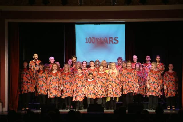The finale of Batley Amateur Thespian Society's centenary show.