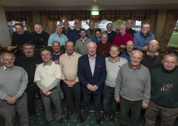 GOLF BUDDIES Captain Paul OHara, centre, with Hanging Heaton Golf Club members.