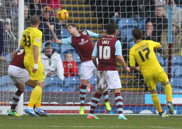 Martin Paterson fires Huddersfield level at Burnley. Picture: Andrew Smith
