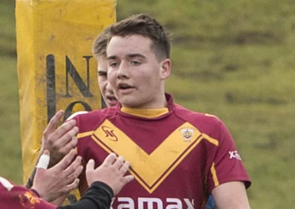 Top debut: Jordan Foster scored two tries on his first appearance for the Dewsbury Moor open age side against leaders Methley last Saturday.