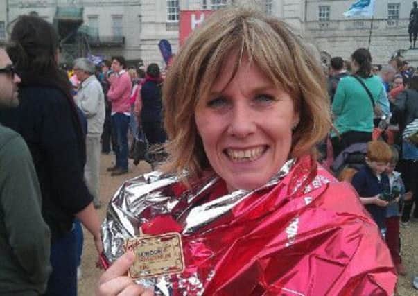 Louise Pinder who is running the London marathon