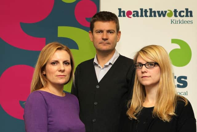 Healthwatch Kirklees is a charity campaigning for improved health and social care services in our district.
Clare Costello, Rory Deighton, Helen Wright
