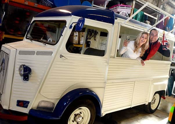 Partners Sara Bradley and Steven Fisher, of SF Leisure, are renovating an old Citroen H van to sell French cuisine and champagne on part of the Tour de France route, near Leyburn. (d319a406)