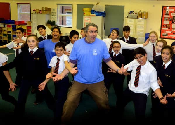 ACTING  OUT Pupils from Westborough High School working with Sohail Khan and Balvinder Sofal. (d620a406)