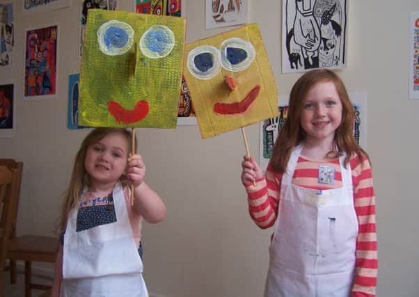 Creative Arts Hub in Mirfield will run a series of arts and crafts activities for children.
Pictured last month are Abigail and Bethany Waite aged four and seven.