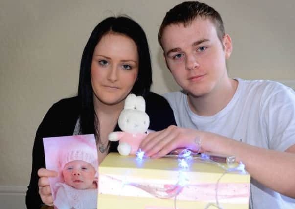 Jodie Gibbons and Ryan Wilkinson, who founded Lydia's Star in memory of their daughter. (d621b401)