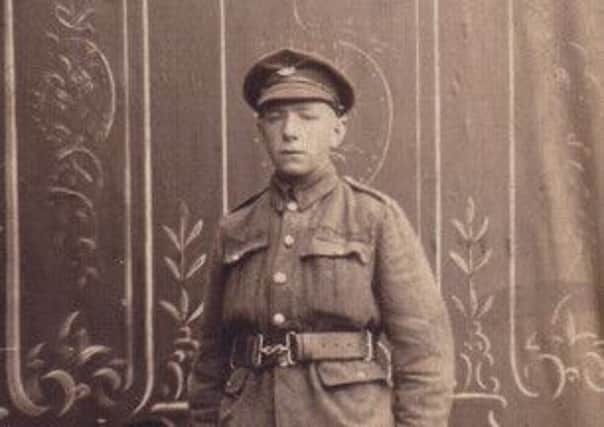 IN UNIFORM Ernest Crawshaw when he joined the army.