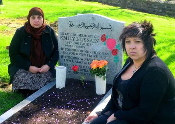 The grave of Taz and Shameem Hussain's mother in Dewsbury cemetery has been vandalised twice in the last 6 monthers. (D525E414)