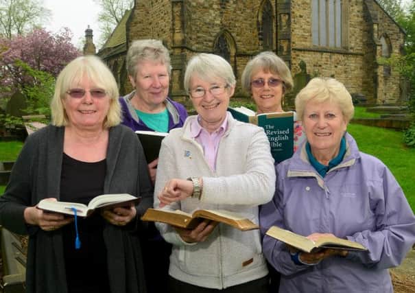 AVID READERS Trees Fewster, centre, with congregation members from Gomersal St Marys. (d523c417)