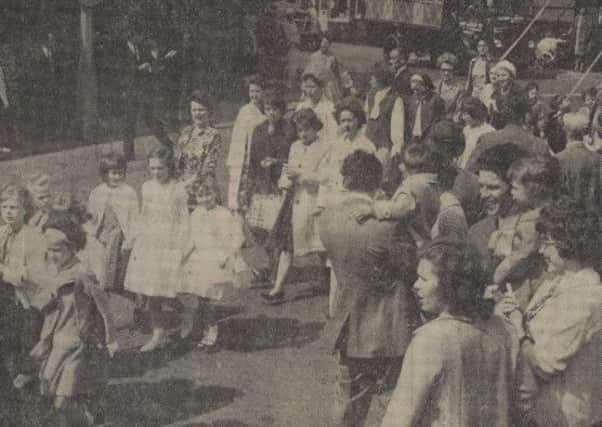 CHURCH PROCESSION Children from Sunday school's in Mirfield join a parade in 1984.