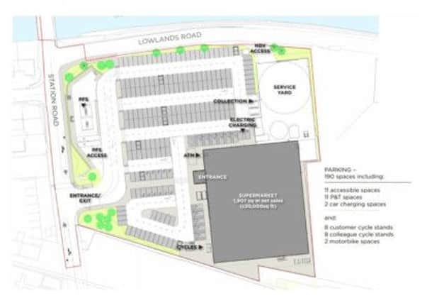 PLANNED LAYOUT How the supermarket site could be set out.