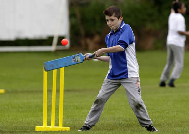 Bradley Teale of Carlinghow at the Kiwk Cricket tournament