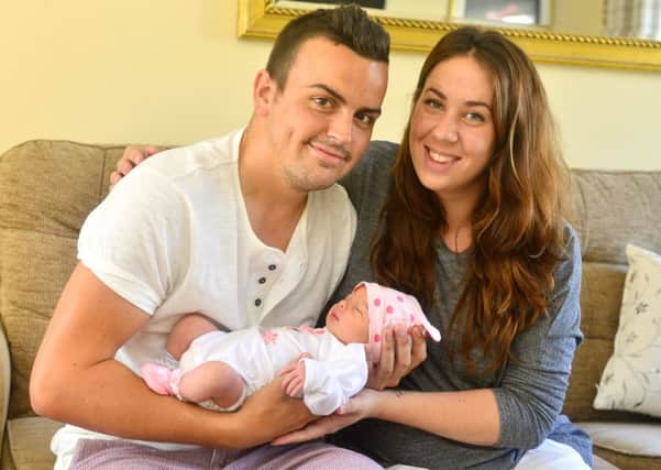 Rob Bordman's wife (Danielle) gave birth (to Matilda) just four hours before he scored a 40-yard screamer against Bradford City in a pre season friendly for Ossett Town. (D543B429)