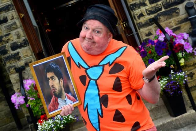 PICTURE PERFECT: Jimmy Cricket and Luis Suarez.