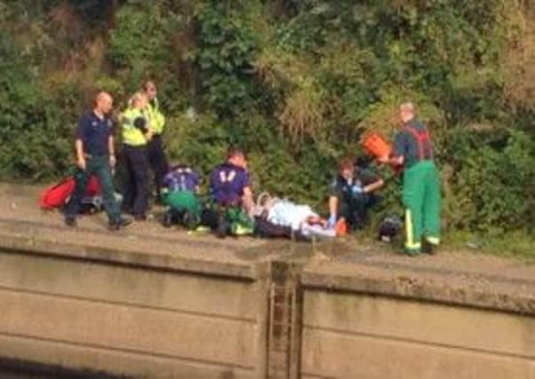 A man was rescued from the River Calder in Dewsbury