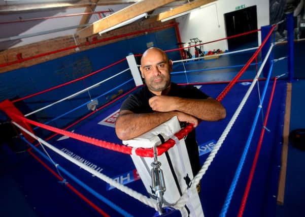 Zahir Akbar of Warrior Breed Boxing and Fitness. (144 Bradford Road in Dewsbury). He has set up a gym to help those with personal issues. (D531A440)