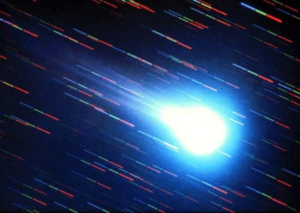 HALLEY'S COMET December 9, 1985. Picture by Prof. David Malin.