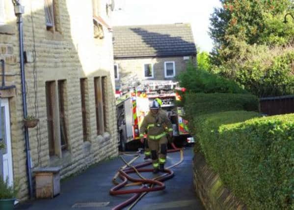 HOUSE FIRE Crews attended the scene at Maynes Close (photo by Ash Milnes).