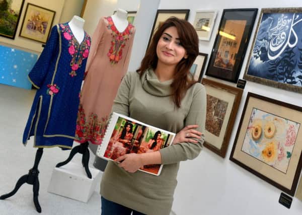 Designer Warda Rasheed work is part of an exhibition at Batley School of Art. The exhibition shows the work of artists and designers from Parkistan. (D523C442)