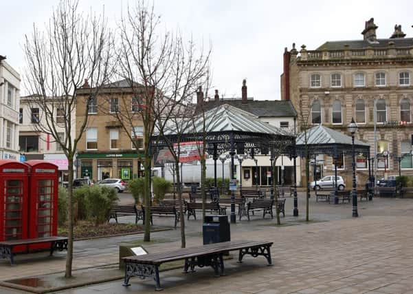 The scene of the assault in Market Place.