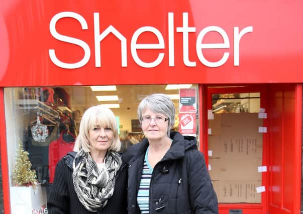 Danae Barber and Christine Smith at Shelter Trading in Batley. (w252a447)