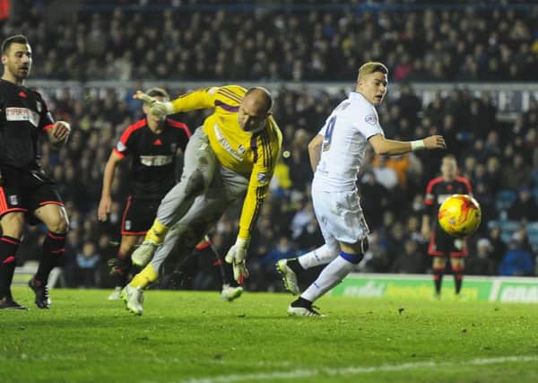 Leeds United's Adryan misses a header as a big chance goes begging against Fulham. Picture: Tony Johnson