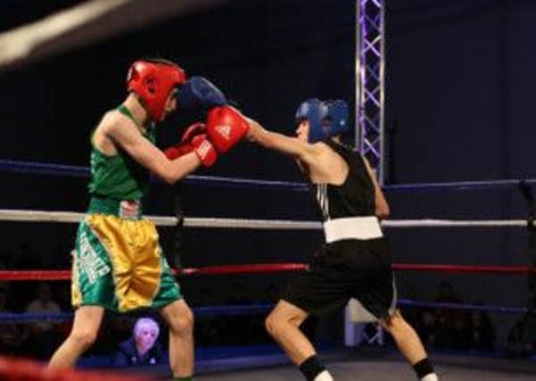 Boxer Jordan Yates in action during his English Junior Championship semi.