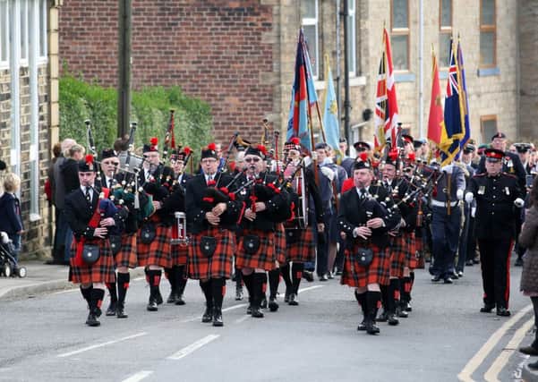 NOVEMBER 2014 Remembrance service and parade in Mirfield.