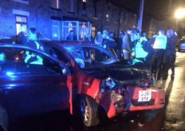 The Toyota Yaris after the chase in Savile Town.