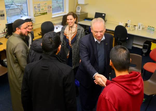 Minister for the Cabinet Office Francis Maude is visiting a Savile Town youth group to see the good work they do. (D543A502)